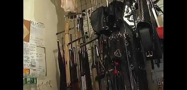  Tattooed chick with big booty gets an orgasm when her beautiful breasts are bound in bondage